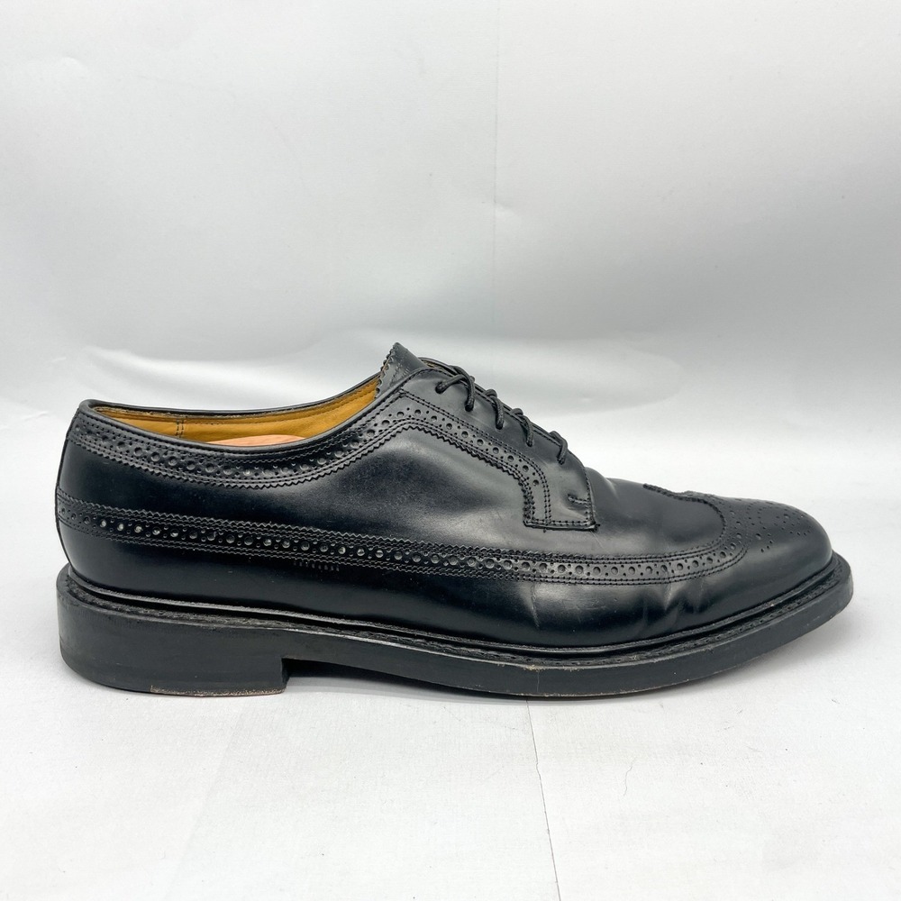 Florsheim Imperial Mens 12 Black Leather Wingtip Oxford Brogue Derby Dress Shoes